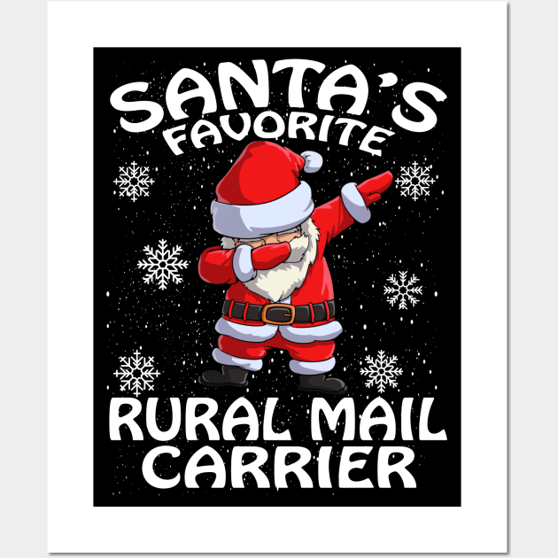 Santas Favorite Rural Mail Carrier Christmas Wall Art by intelus